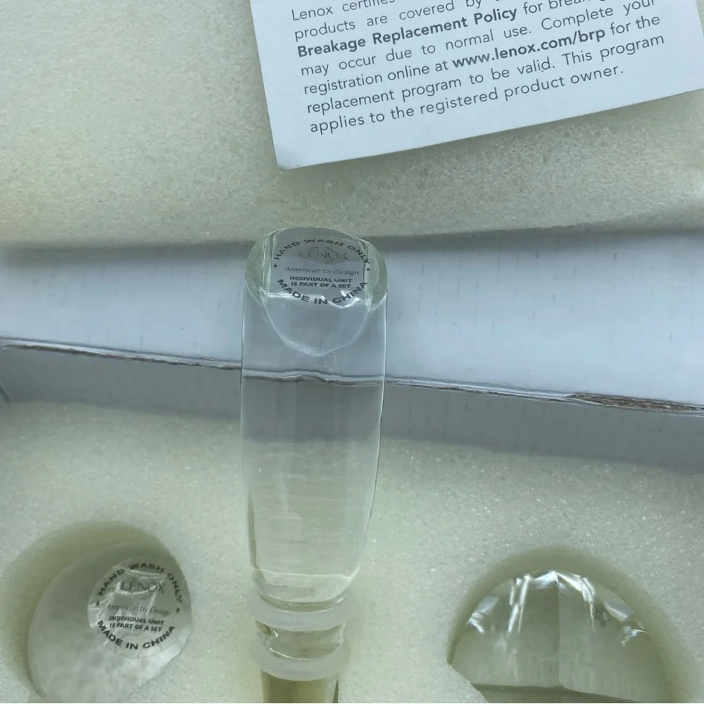 Lenox American By Design Tuscany Classics 3 Crystal Wine Bottle Stoppers NIB